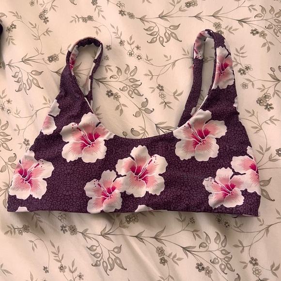 Benoa Swim Purple and Pink Floral Bralette - Picture 1 of 1
